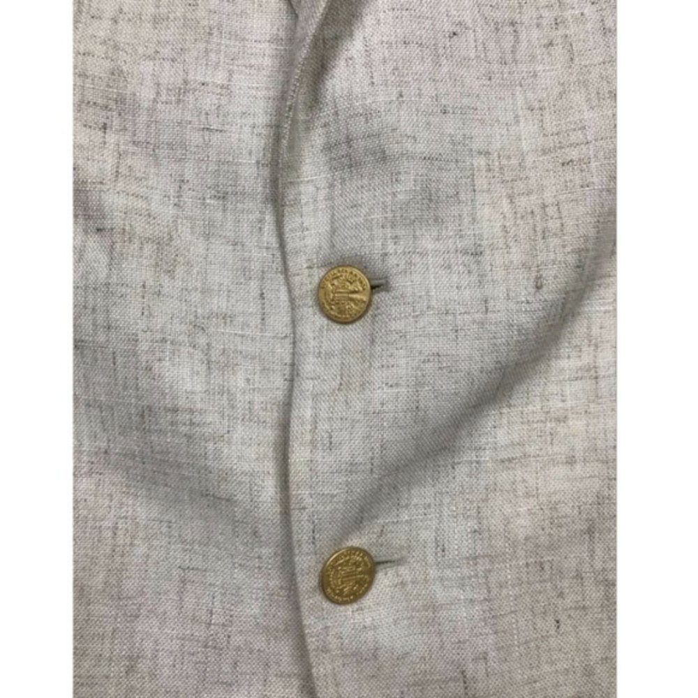 WFF by Farah Mens Ivory Linen Texture Blazer - Picture 8 of 8